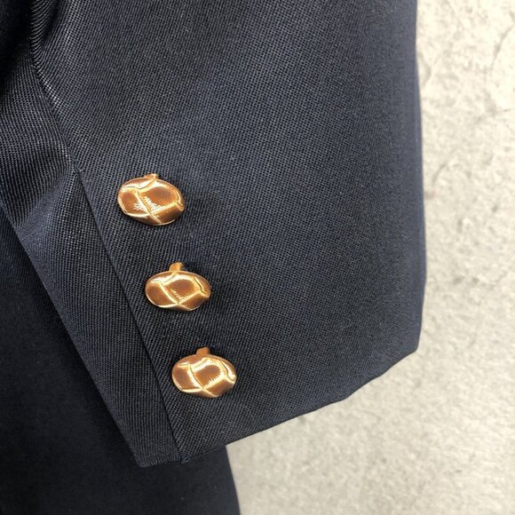 Vintage Pioneer Wear Blazer Mens 48 Navy Blue Western Sport Coat Jacket Office - Picture 10 of 16